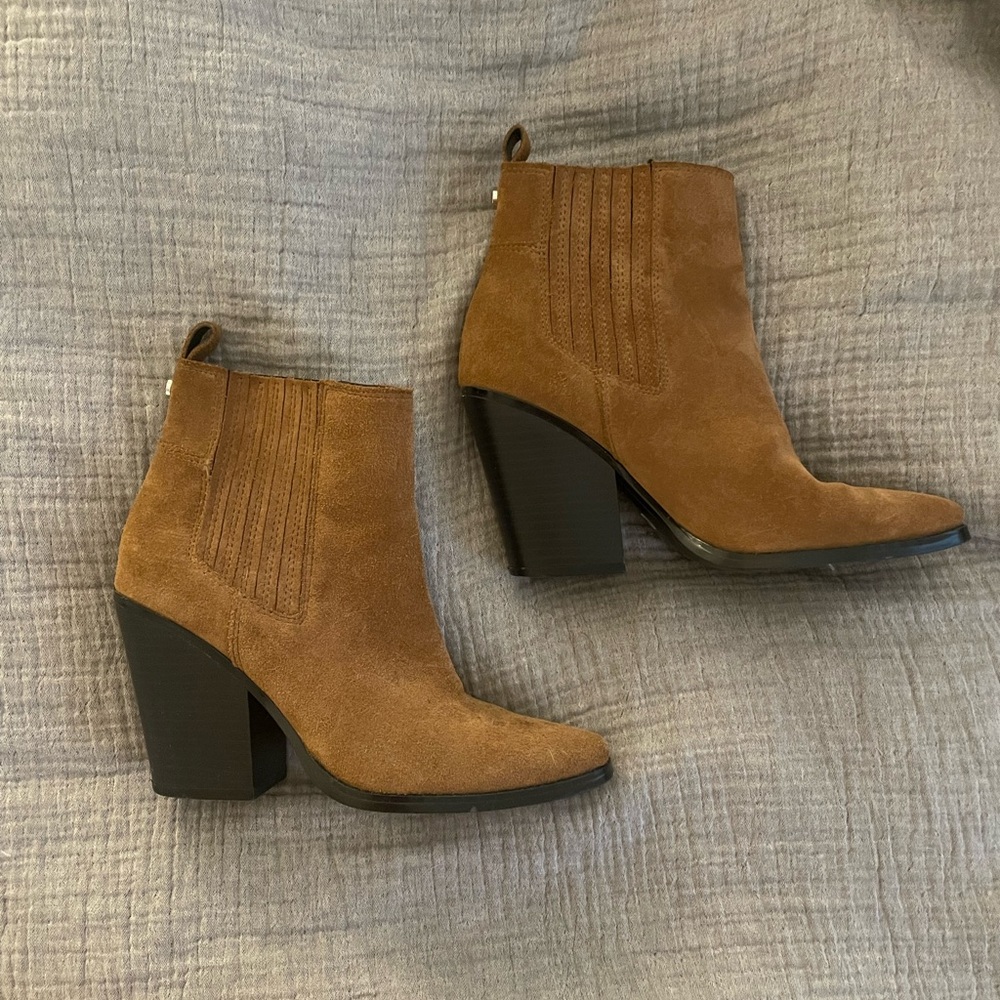 Kendall & Kylie Western Style Suede Booties